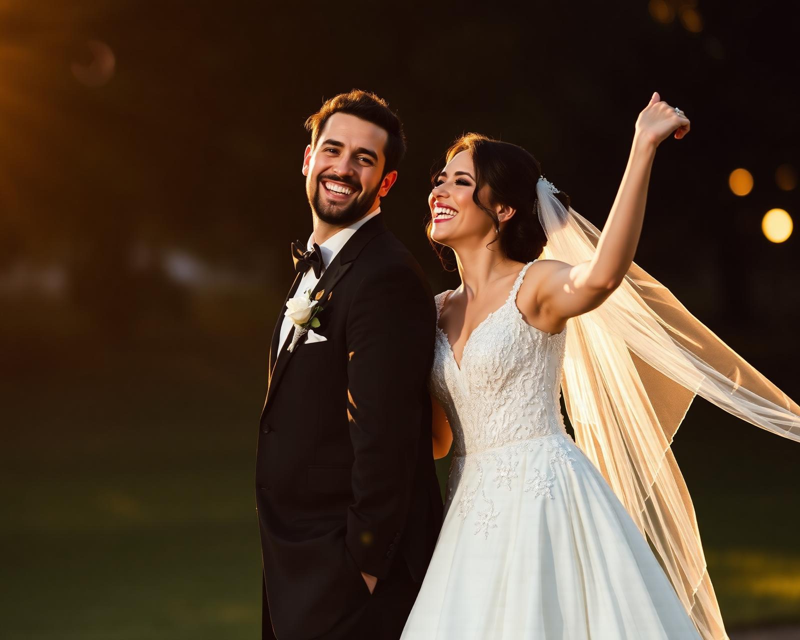 Couple planning their wedding together